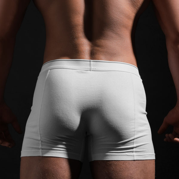 closeup of male buttocks